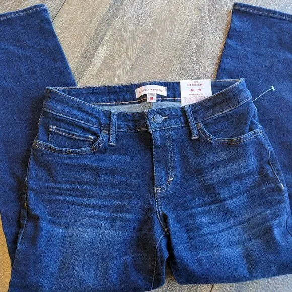 Lucky Brand Blue Denim Blue Jeans Lizzie Low Rise Skinny Size 8/29 - Picture 1 of 9